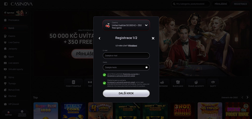 Registro en Casinova [Guía completa para crear una cuenta nueva]
