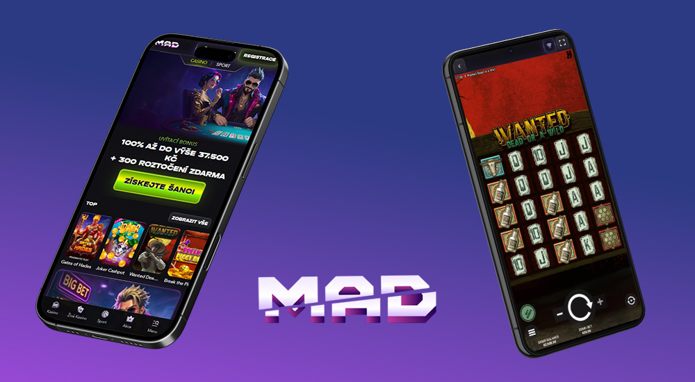 Vista del diseño responsive del casino online y la casa de apuestas MadCasino en el móvil
