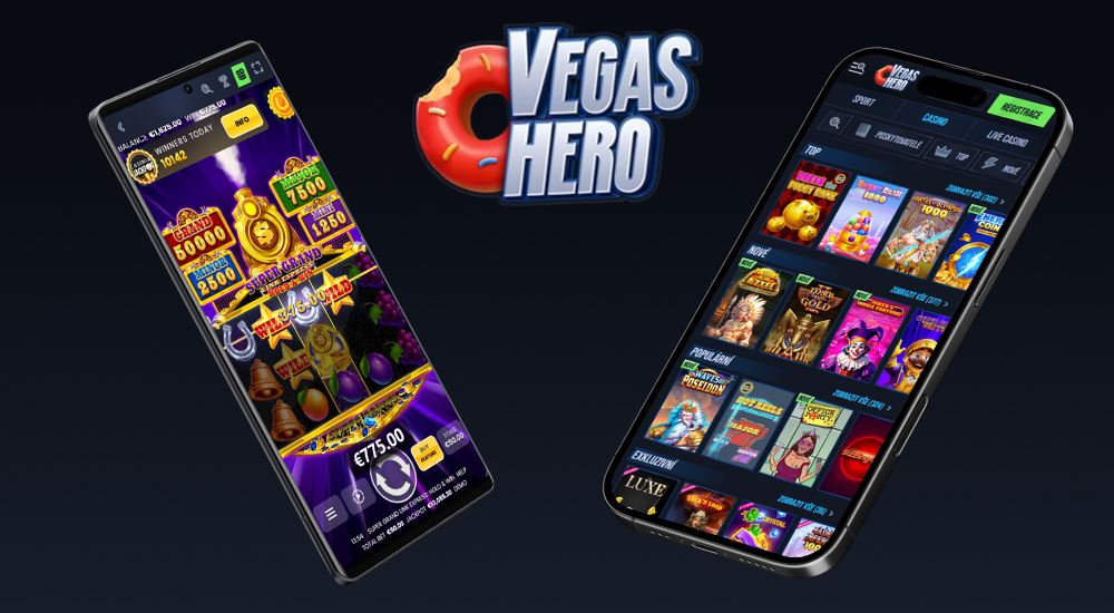 Vista previa de la interfaz responsiva del sitio web del casino online y la casa de apuestas VegasHero