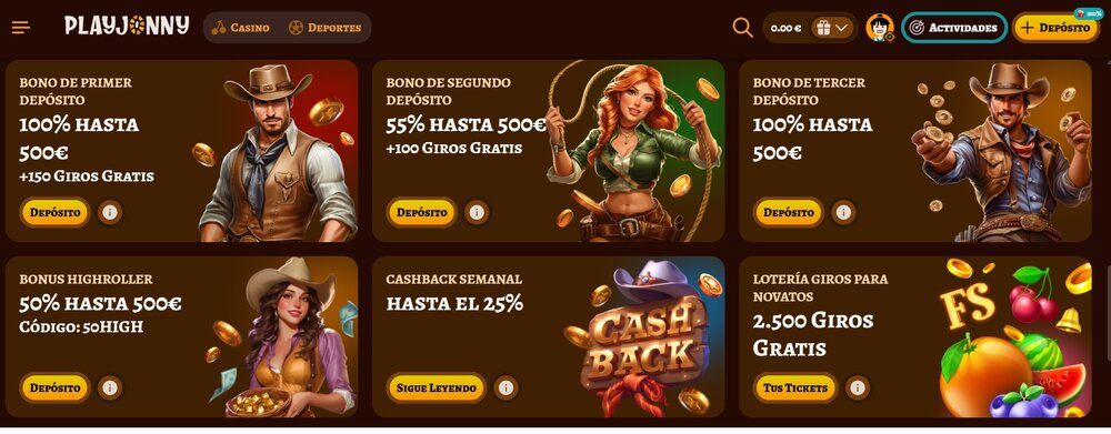 PlayJonny giros gratis
