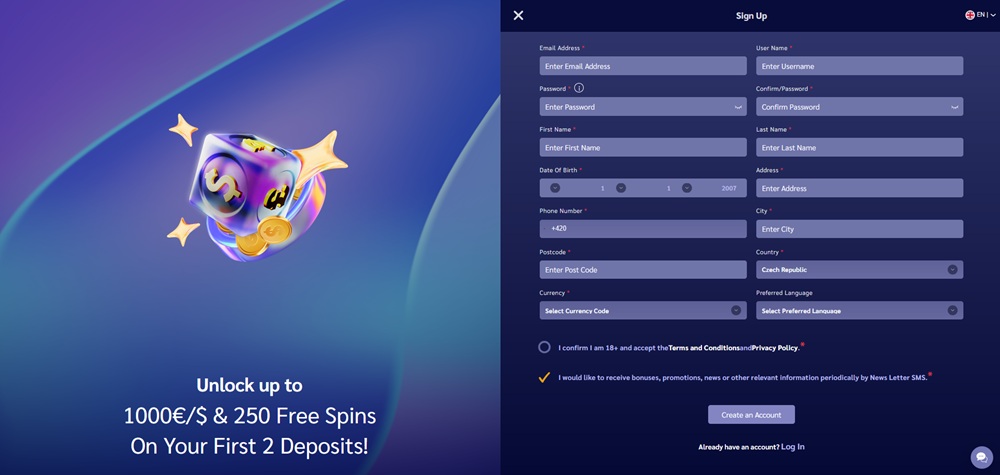 Registro en ShinyWilds