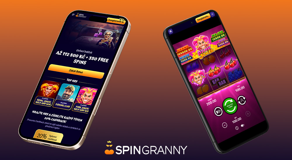 Vista previa de la interfaz adaptable del sitio web del casino online Spingranny