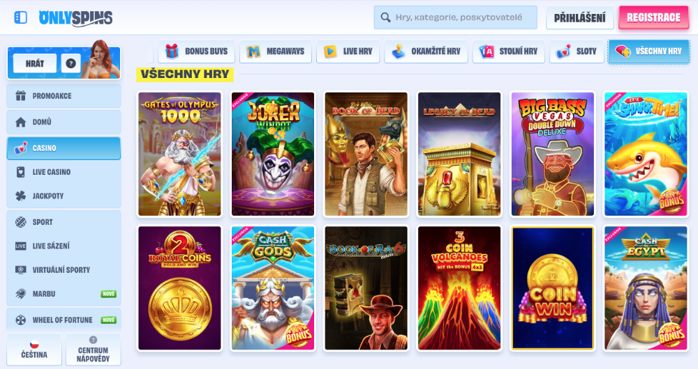 OnlySpins tragaperras [Resumen de las mejores tragaperras] principal