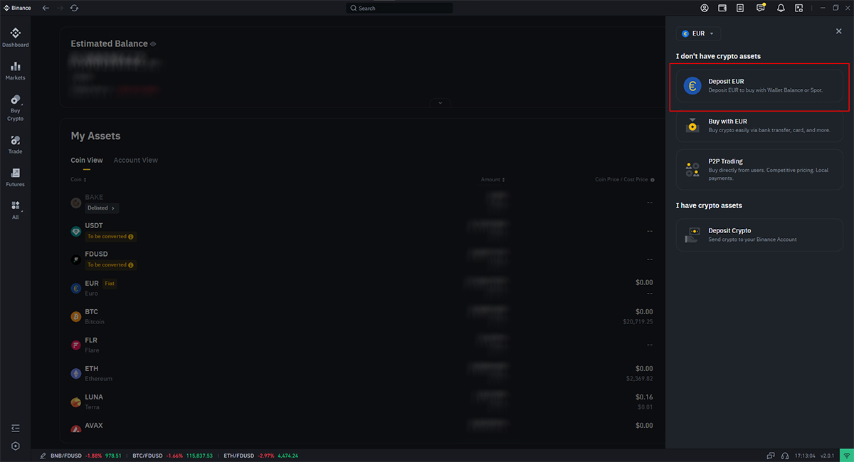 29126 binance guide sepa deposit EUR button