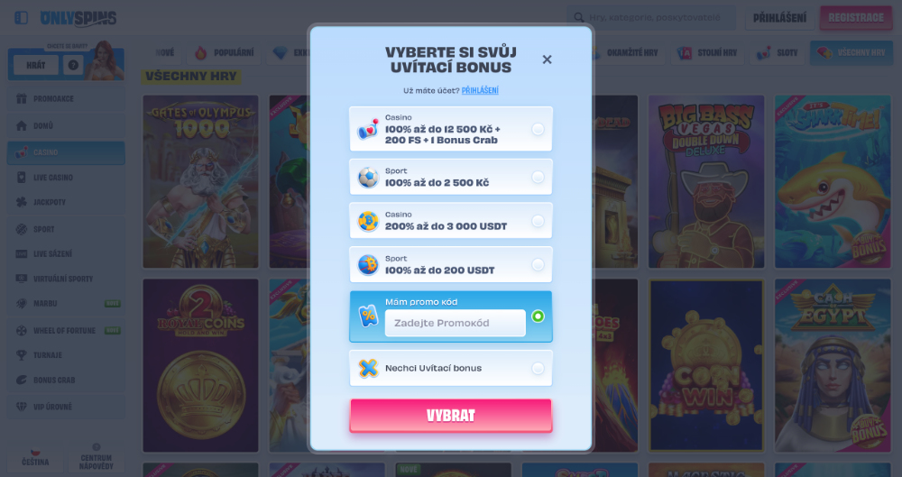 Código promocional de OnlySpins