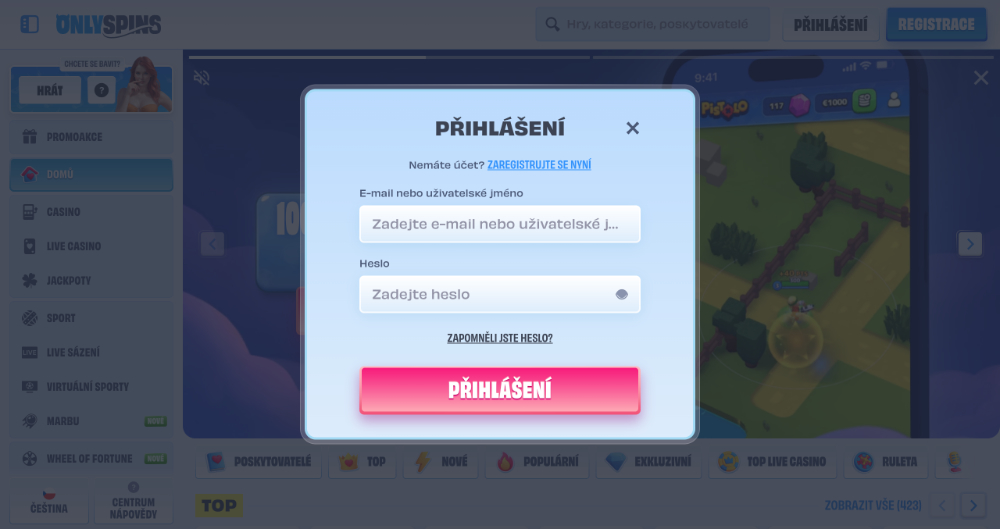 Inicio de sesión en OnlySpins [Guía para iniciar sesión]