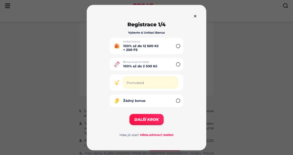 código promocional de GreatWin
