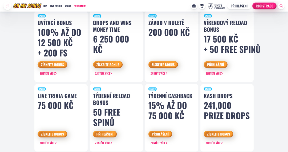 ¿Se puede conseguir un bono sin depósito en el casino Oh My Spins?