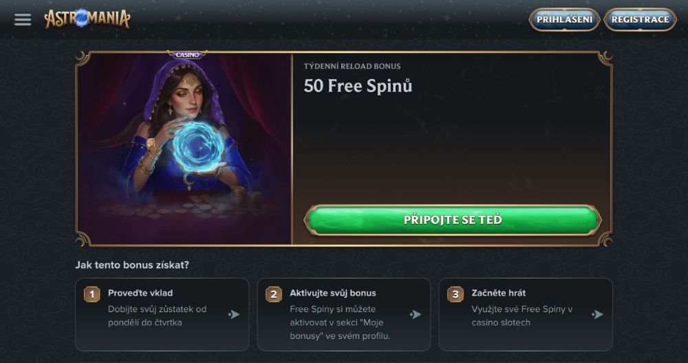 Giros gratis en el casino AstroMania
