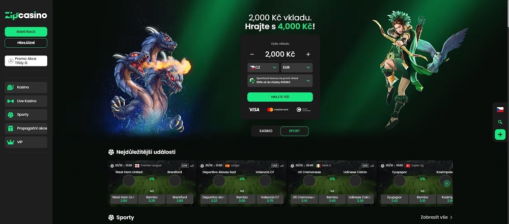 vista previa de la casa de apuestas Zipcasino