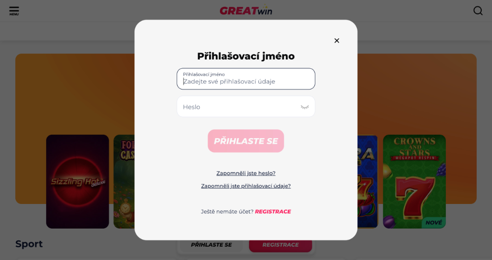 Inicio de sesión de GreatWin, guía para iniciar sesión