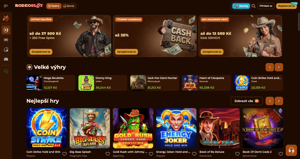 Rodeoslot casino – portada