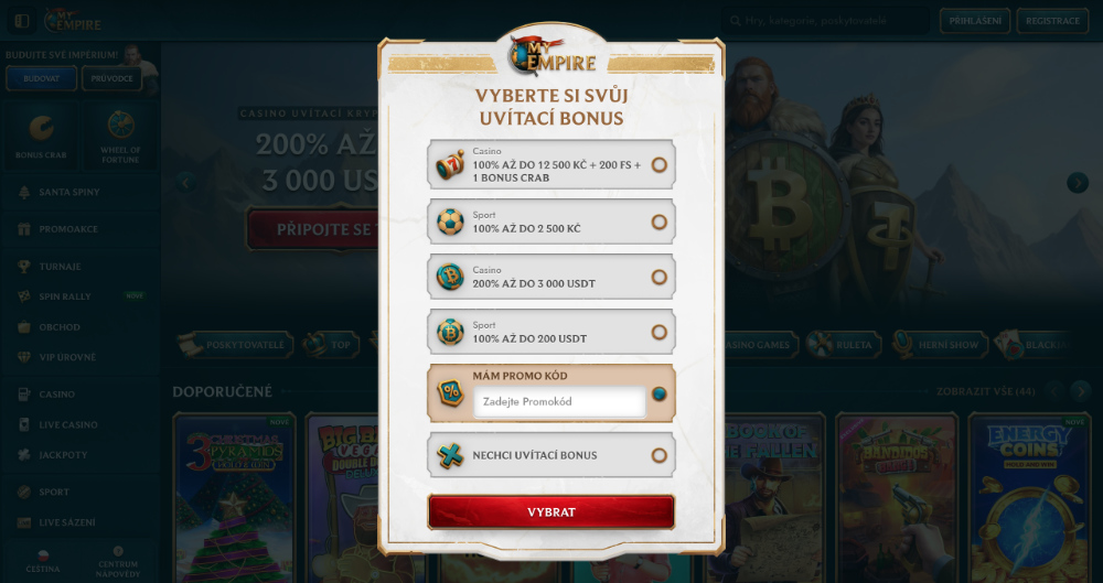 Código promocional de My Empire — introducción