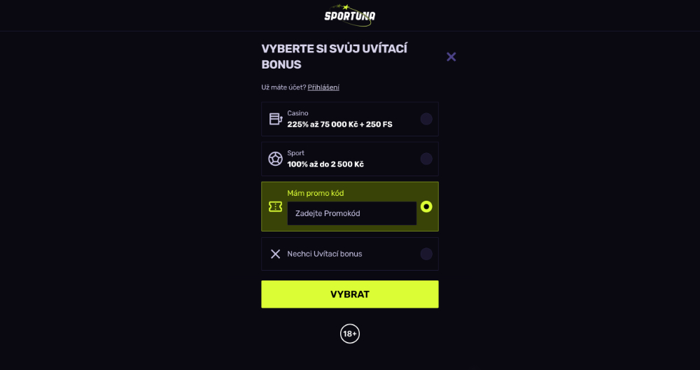 Sportuna código promocional introducción