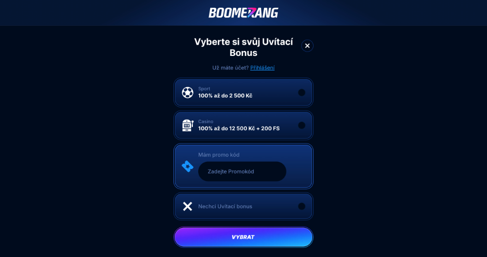 Código promocional de Boomerang Bet – introducción