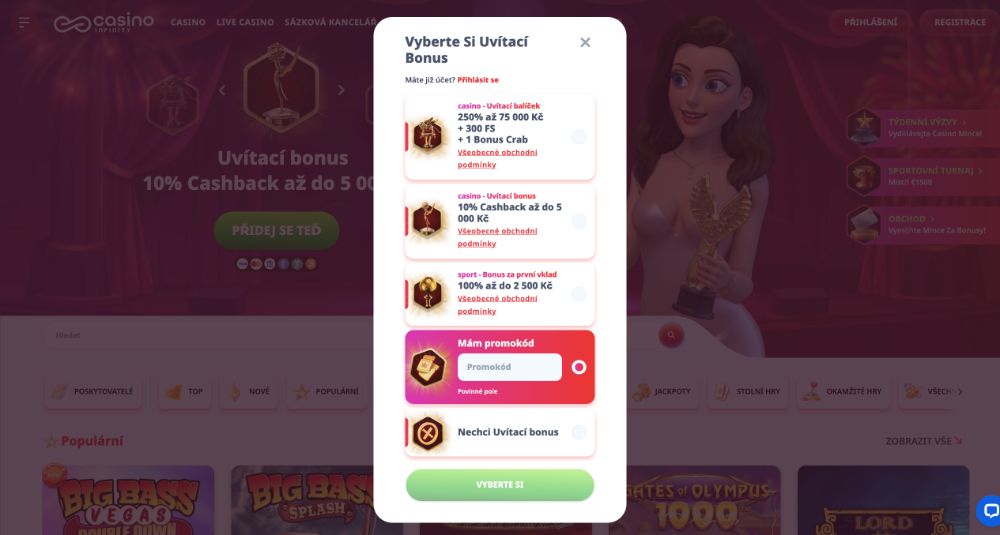 Código promocional de Casino Infinity – introducción